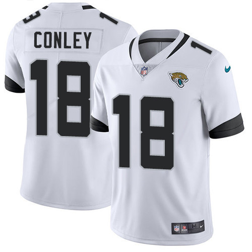 Nike Jacksonville Jaguars #18 Chris Conley White Men Stitched NFL Vapor Untouchable Limited Jersey